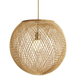 Indiana Pendant - Antique Brass / Rattan