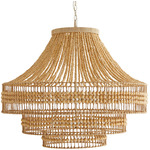 Tulane Chandelier - White / Light Wood