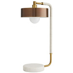 Aaron Table Lamp - Heritage Brass / Cream