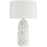 Grotto Table Lamp - White Stained Crackle
