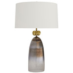Haley Table Lamp - Smoke / Off White