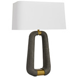 Gianni Table Lamp - Graphite / White Linen