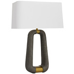 Gianni Table Lamp - Graphite / White Linen