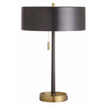 Violetta Table Lamp - Black / Antique Brass