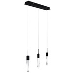 Aspen Linear Multi Light Pendant - Black / Clear Crystal