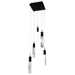 Glacier 5LT Multi Light Pendant - Black / Clear