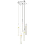 Glacier 5LT Multi Light Pendant - Polished Chrome / Clear