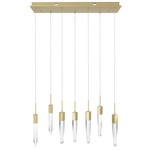 Aspen Linear Multi Light Pendant - Black / Clear Crystal