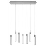 Glacier Linear Multi Light Pendant - Polished Chrome / Clear Crystal