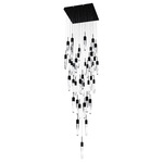 Aspen Square Multi Light Pendant - Black / Clear Crystal