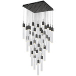 Glacier Multi Light Pendant - Black / Clear