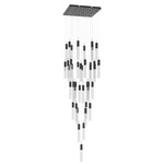 Glacier Square Multi Light Pendant - Dark Bronze / Clear