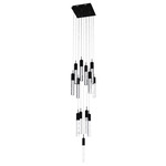 Glacier Multi Light Pendant - Black / Clear Bubble