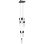 Glacier Square Multi Light Pendant - Dark Bronze / Clear