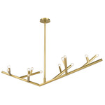 The Oaks Linear Pendant - Brushed Brass