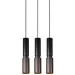 Amelia Linear Multi Light Pendant - Black / Black