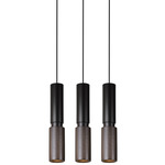 Amelia Linear Multi Light Pendant - Black / Black