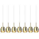 Cupallo Linear Multi Light Pendant - Black / Brass