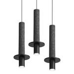 Meta Round Three Light Pendant - Black / Black