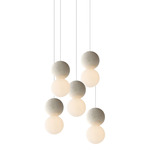 Origo Round Multi Light Pendant - White Rock / Opal