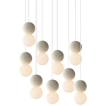 Origo Round Multi Light Pendant - White Rock / Opal