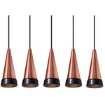 Vitrif Linear Multi Light Pendant - Black / Copper