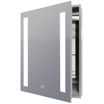 Ascension Lighted Mirror Cabinet - Matte Silver / Mirror