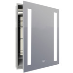 Ascension Lighted Mirror Cabinet - Matte Silver / Mirror