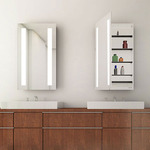 Ascension Lighted Mirror Cabinet - Matte Silver / Mirror