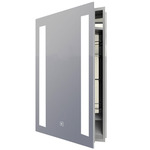 Ascension Lighted Mirror Cabinet - Matte Silver / Mirror