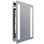 Ascension Lighted Mirror Cabinet - Matte Silver / Mirror