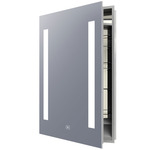 Ascension Lighted Mirror Cabinet - Matte Silver / Mirror