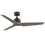 TriAire Outdoor Ceiling Fan - Matte Greige / Weathered Wood