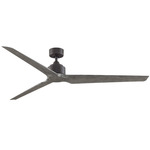 TriAire XL Outdoor Ceiling Fan - Matte Greige / Weathered Wood