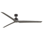 TriAire XL Outdoor Ceiling Fan - Matte Greige / Weathered Wood