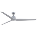 TriAire XL Outdoor Ceiling Fan - Silver / Silver