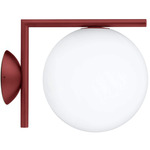 IC 120V Outdoor Wall Sconce - Burgundy / White