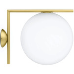 IC 120V Outdoor Wall Sconce - Brass / White