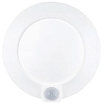 Click 6IN Round Surface Mount Light with PIR Sensor - White / White