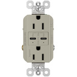 Radiant 15A Tamper Resistant Ultra Fast Outlet w/ Type C USB - Nickel