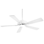 Contractor Ceiling Fan with Light - Flat White / Flat White / Frosted