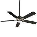 Stout Ceiling Fan with Light - Coal / Coal / Frosted White