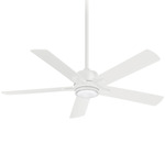 Stout Ceiling Fan with Light - Flat White / Flat White / Frosted White