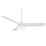 Airetor III Ceiling Fan with Light - Flat White / Flat White / Frosted White