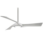 Curl Smart Ceiling Fan with Light - Brushed Nickel / Silver / Frosted White