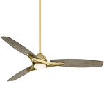 Molino Outdoor Smart Ceiling Fan with Light - Soft Brass / Seashore Grey