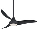 Light Wave Ceiling Fan with Light - Coal / Frosted White