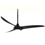 Light Wave Ceiling Fan with Light - Coal / Frosted White