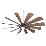 Windmolen Smart Ceiling Fan with Light - Oil Rubbed Bronze / Seasoned Wood