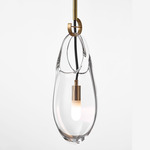 Hold Pendant - Brushed Brass / Clear